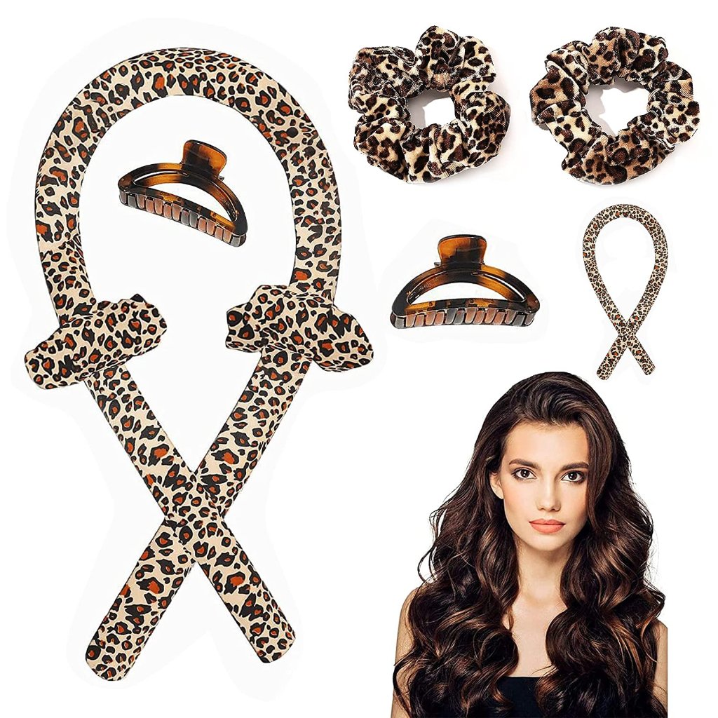 New Heatless Hair Curlers For Long Hair, No Heat Silk Curls Headband Black Nwt
